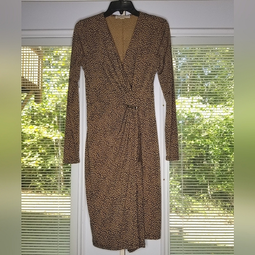 Michael Kors Cheetah Wrap Dress